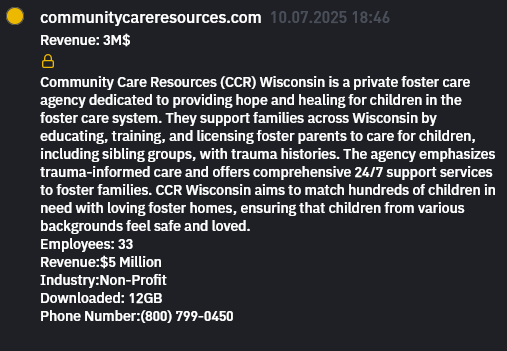 社区护理资源成为INC RANSOM勒索软件的受害者-xLab 威胁情报