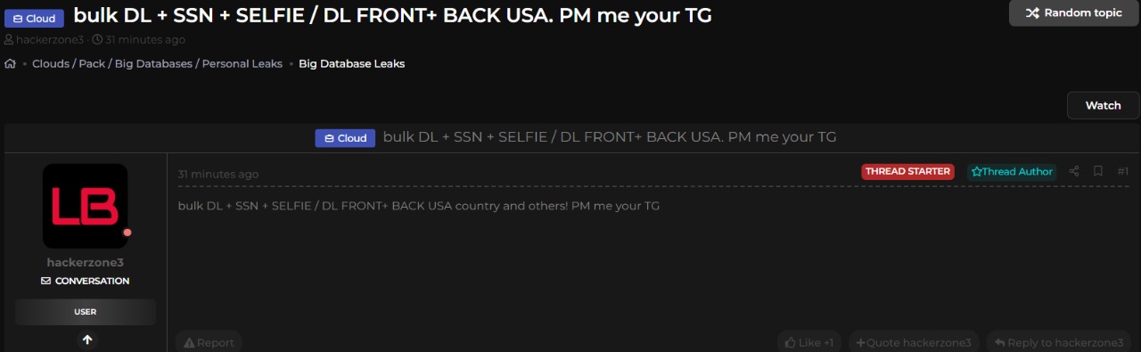 涉嫌数据泄露美国个人记录-xLab 威胁情报