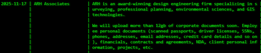 INC.ARH Associates成为Akira勒索软件的受害者-xLab 威胁情报