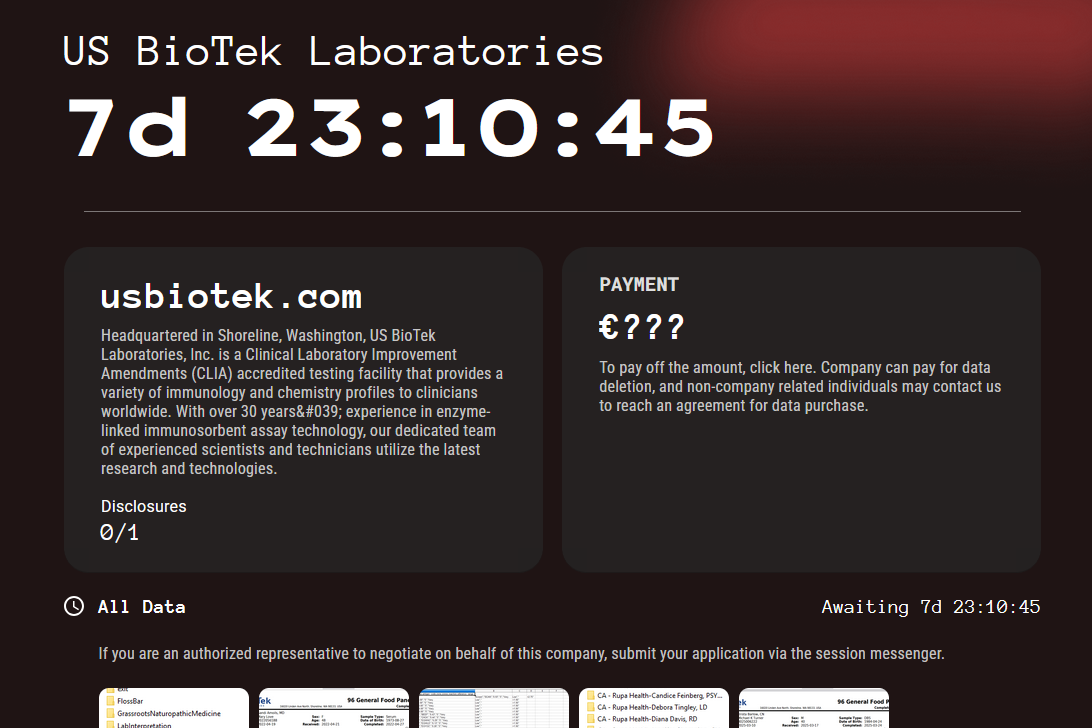 美国BioTek实验室成为Kill Security勒索软件的受害者-xLab 威胁情报
