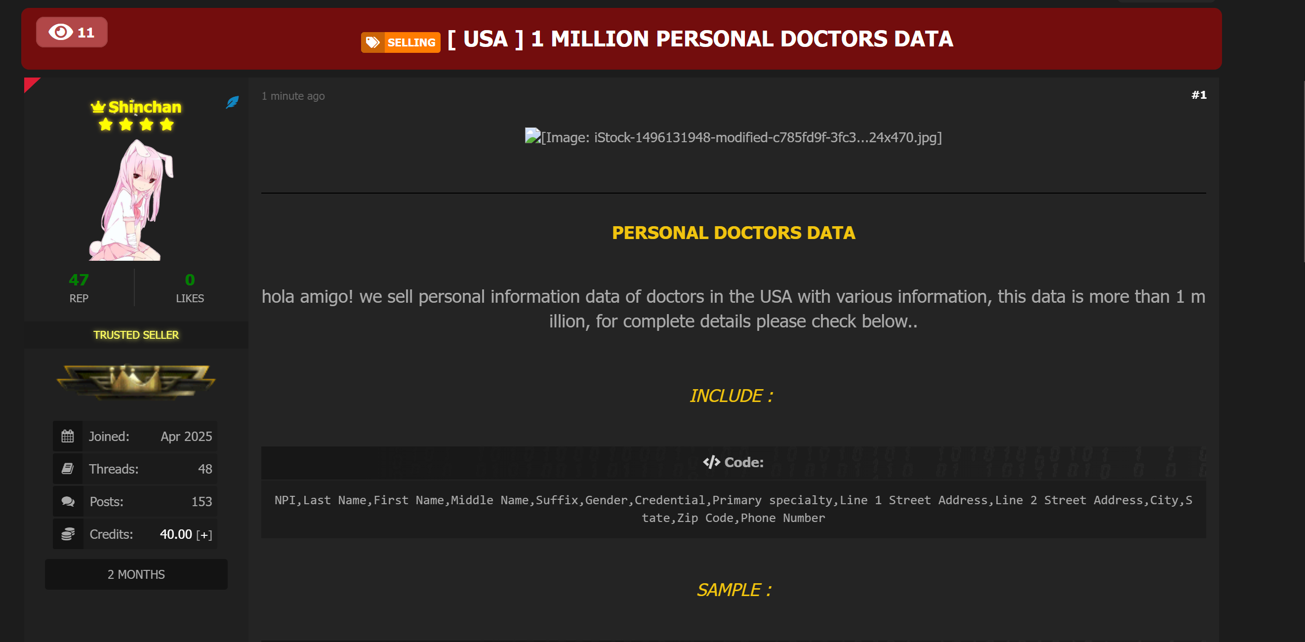 涉嫌数据泄露100万私人医生数据-xLab 威胁情报
