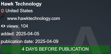 Hawk Technology Ltd成为PLAY勒索软件的受害者-xLab 威胁情报