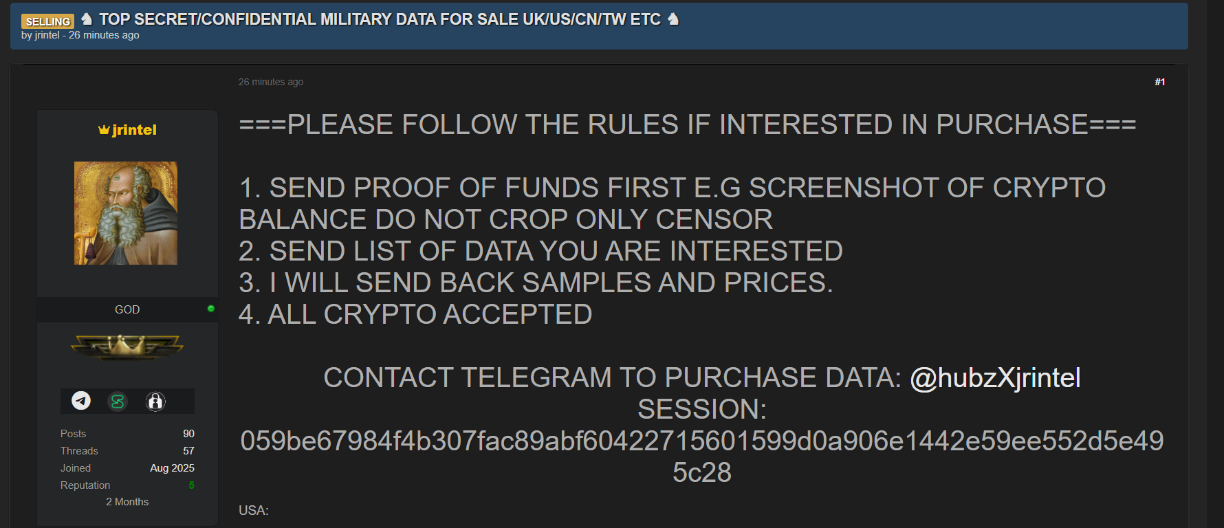 涉嫌泄露多国高度机密军事情报数据-xLab 威胁情报