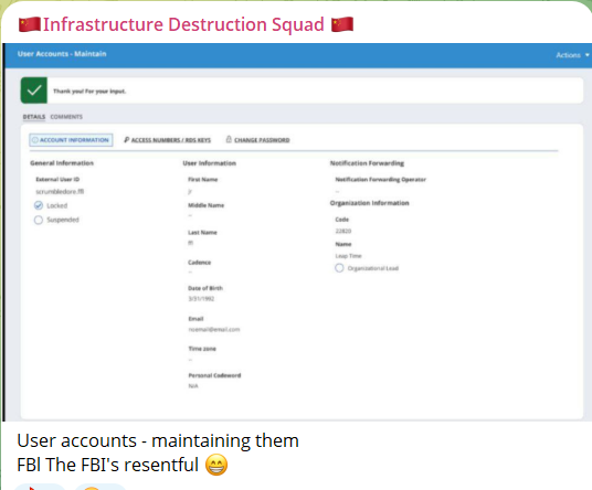 涉嫌未经授权访问联邦调查局使用的system-xLab 威胁情报