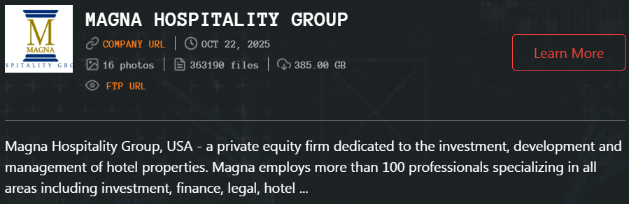 麦格纳酒店集团。成为Qilin勒索软件的受害者-xLab 威胁情报