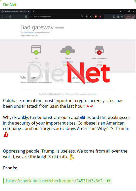 DieNet瞄准Coinbase钱包网站-xLab 威胁情报