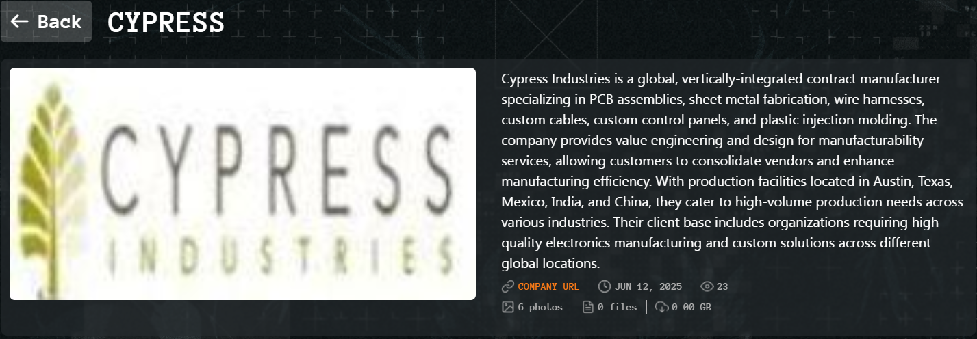 赛普拉斯工业公司成为Qilin勒索软件的受害者-xLab 威胁情报