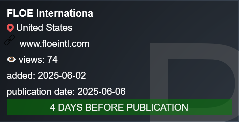 Floe International成为PLAY勒索软件的受害者-xLab 威胁情报