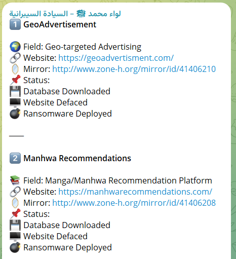 Liwaa Muhammad瞄准Manhwa推荐网站-xLab 威胁情报