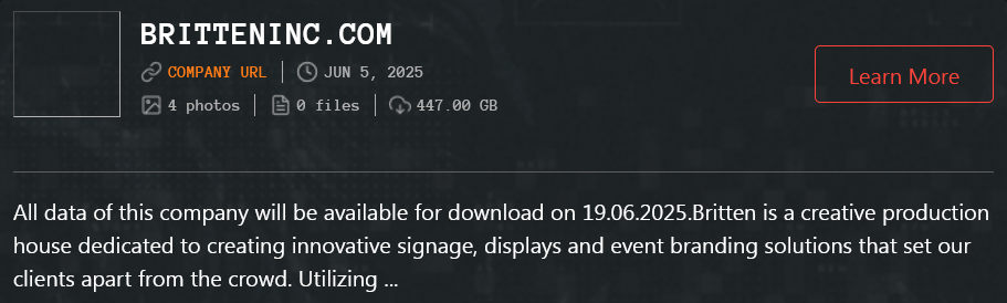 布里顿公司成为Qilin勒索软件的受害者-xLab 威胁情报