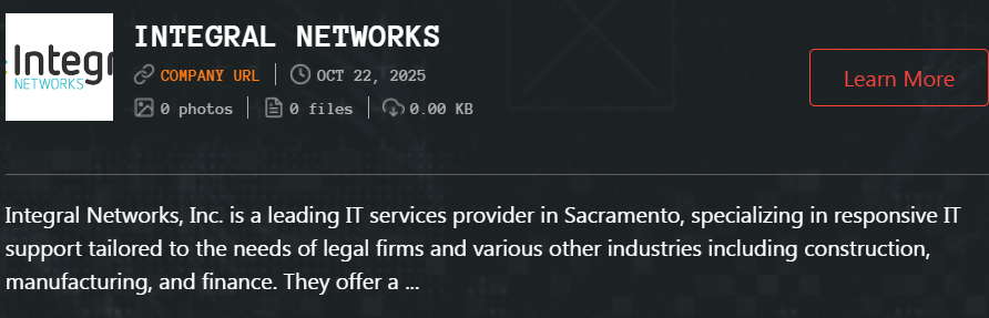 Integral Networks、Inc.成为Qilin勒索软件的受害者-xLab 威胁情报