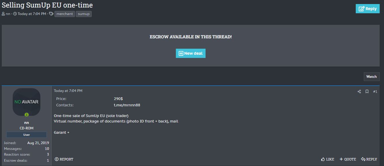 SumUp涉嫌数据销售-xLab 威胁情报
