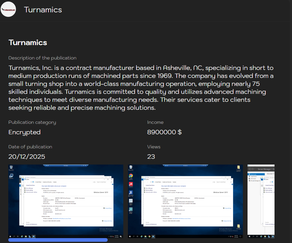 Turnamics、Inc.将victim降至Sinobi勒索软件-xLab 威胁情报
