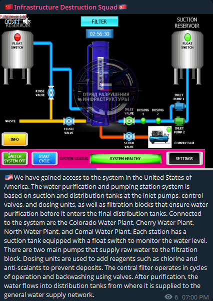 涉嫌未经授权访问美国水处理和抽水系统-xLab 威胁情报