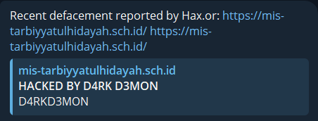 Niles in Cyber Threat Intelligence Feeds targets the website of MI Swasta Tarbiyyatul Hidayah-xLab 威胁情报