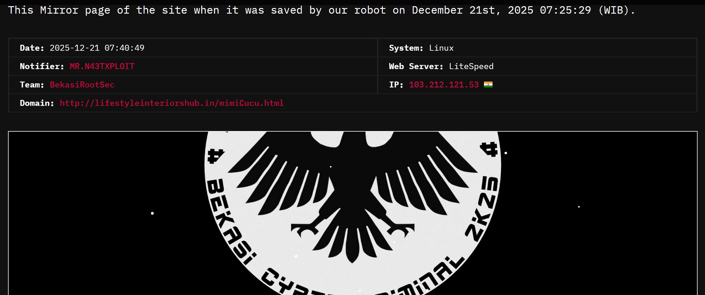 BekasiRootSec瞄准Lifestyle Interiors&Renovation网站-xLab 威胁情报