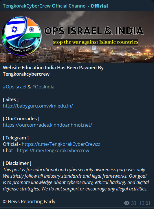 TengkorakCyberCrew针对babyguru.omvvim.edu.in网站-xLab 威胁情报