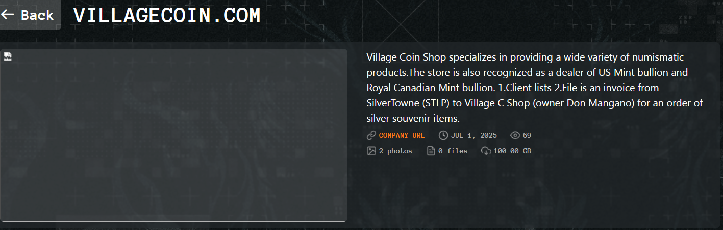 乡村钱币店成为Qilin勒索软件的受害者-xLab 威胁情报