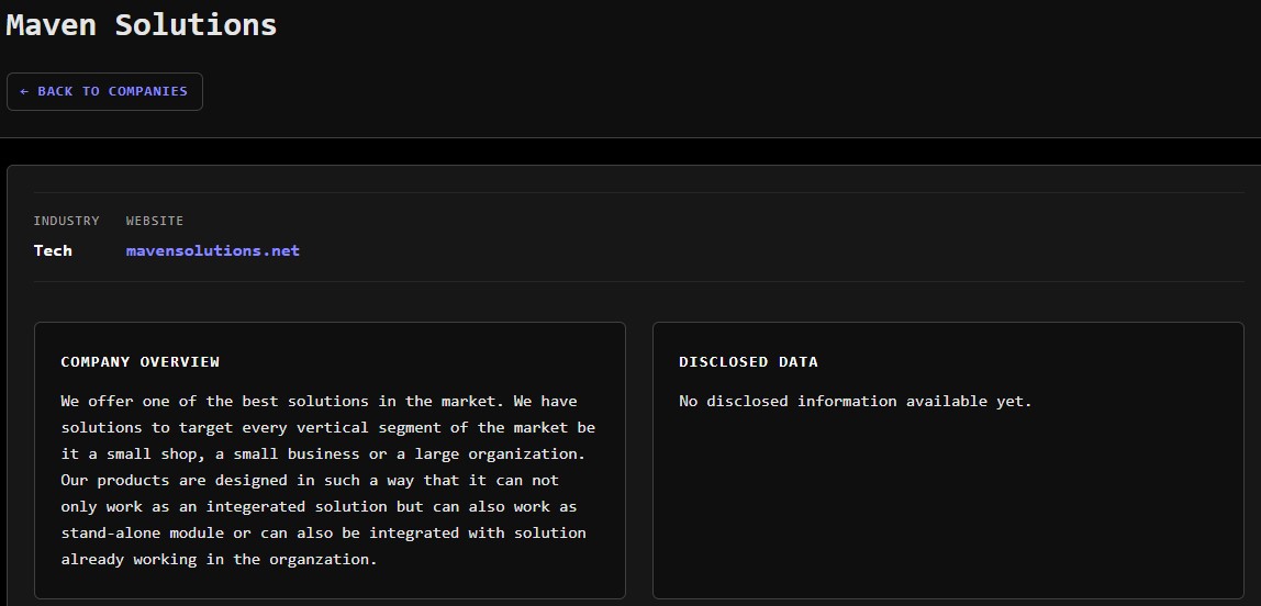 Maven Solutions涉嫌数据外泄-xLab 威胁情报