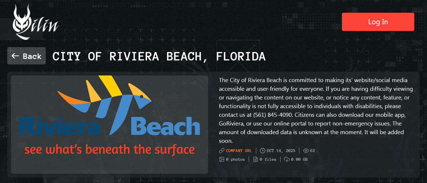 里维埃拉海滩市成为Qilin勒索软件的受害者-xLab 威胁情报