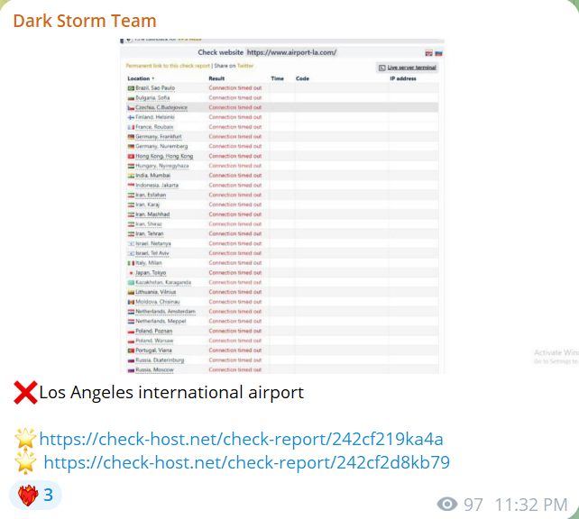 Dark Storm Team瞄准洛杉矶机场网站-xLab 威胁情报