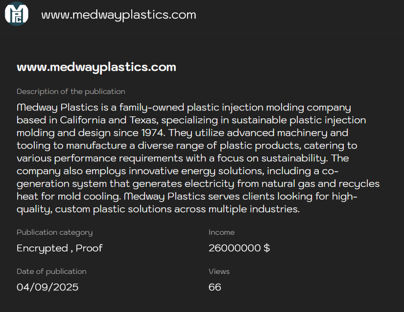 梅德韦塑料公司成为LYNX勒索软件的受害者-xLab 威胁情报