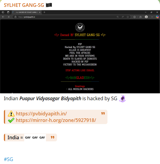 SYLHET GANG-SG针对Puapur Vidyasagar Bidyapith网站-xLab 威胁情报