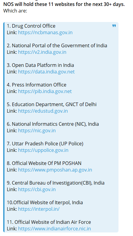 NATION OF SAVIORS声称目标是数据门户India的网站-xLab 威胁情报