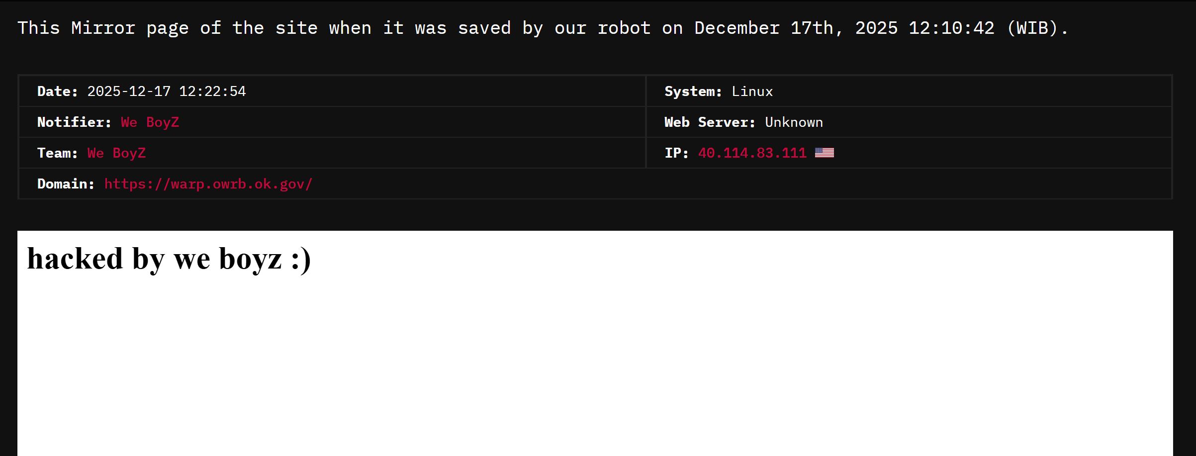 We BoyZ瞄准俄克拉荷马州水资源委员会网站-xLab 威胁情报