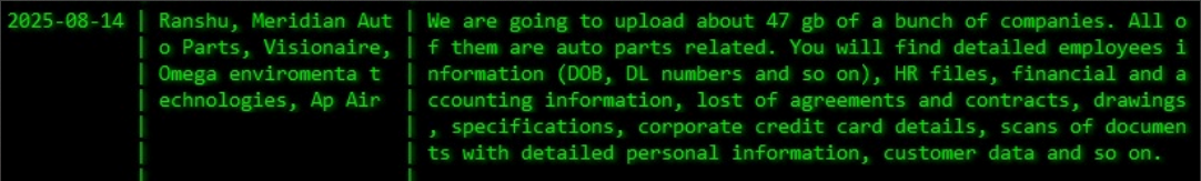 美联社航空、Inc.成为Akira勒索软件的受害者-xLab 威胁情报