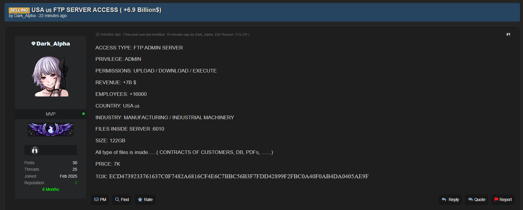 据称从美国访问FTP服务器-xLab 威胁情报