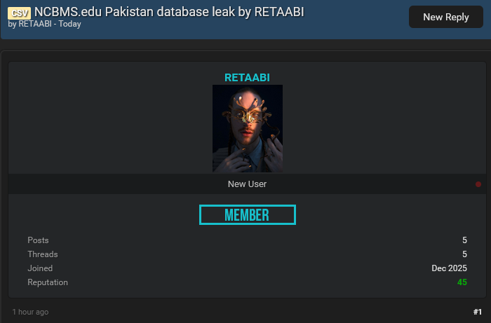 涉嫌出售国家商业和管理科学学院数据库-xLab 威胁情报