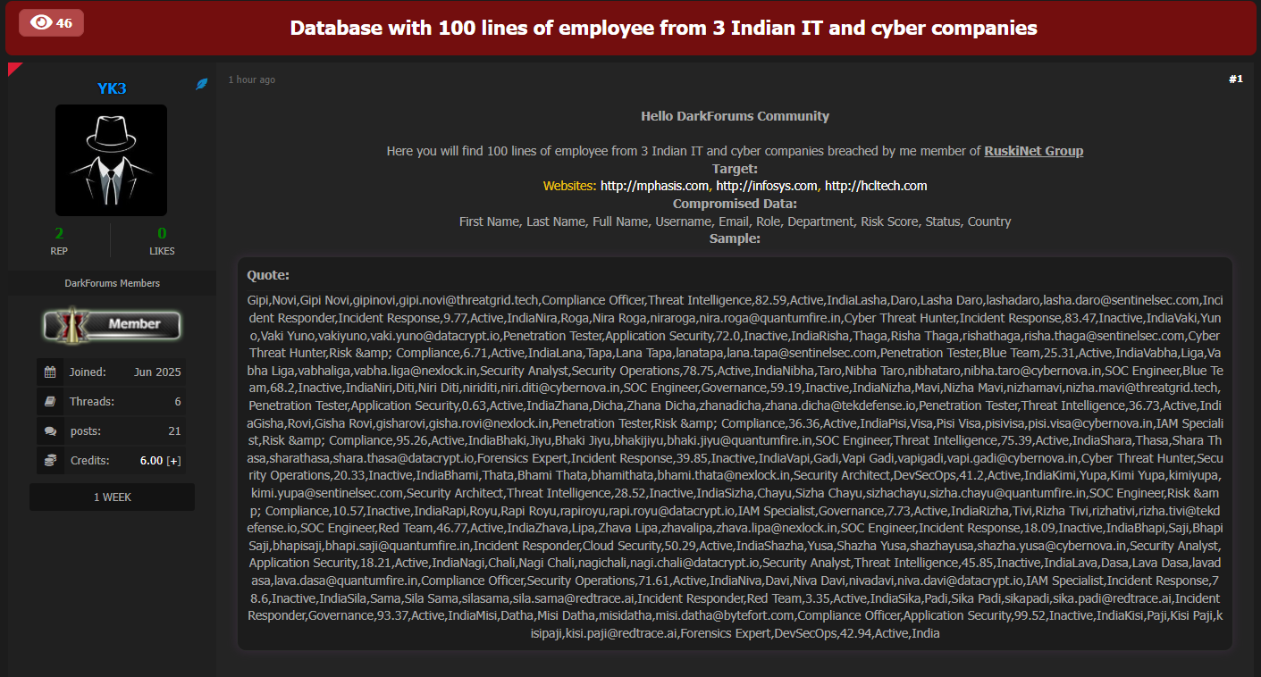 Mphasis Limited的指称数据外泄-xLab 威胁情报