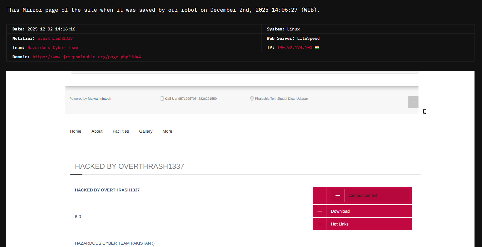 危险Cyber小组瞄准了J.R.的网站。沙拉玛学院,法拉西亚-xLab 威胁情报