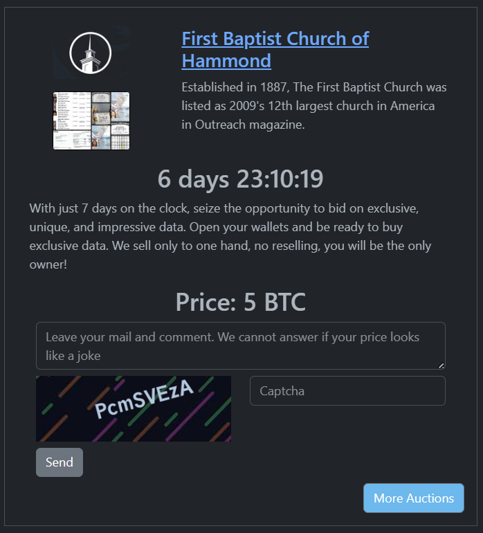 哈蒙德第一浸信会教堂成为RHYSIDA勒索软件的受害者-xLab 威胁情报
