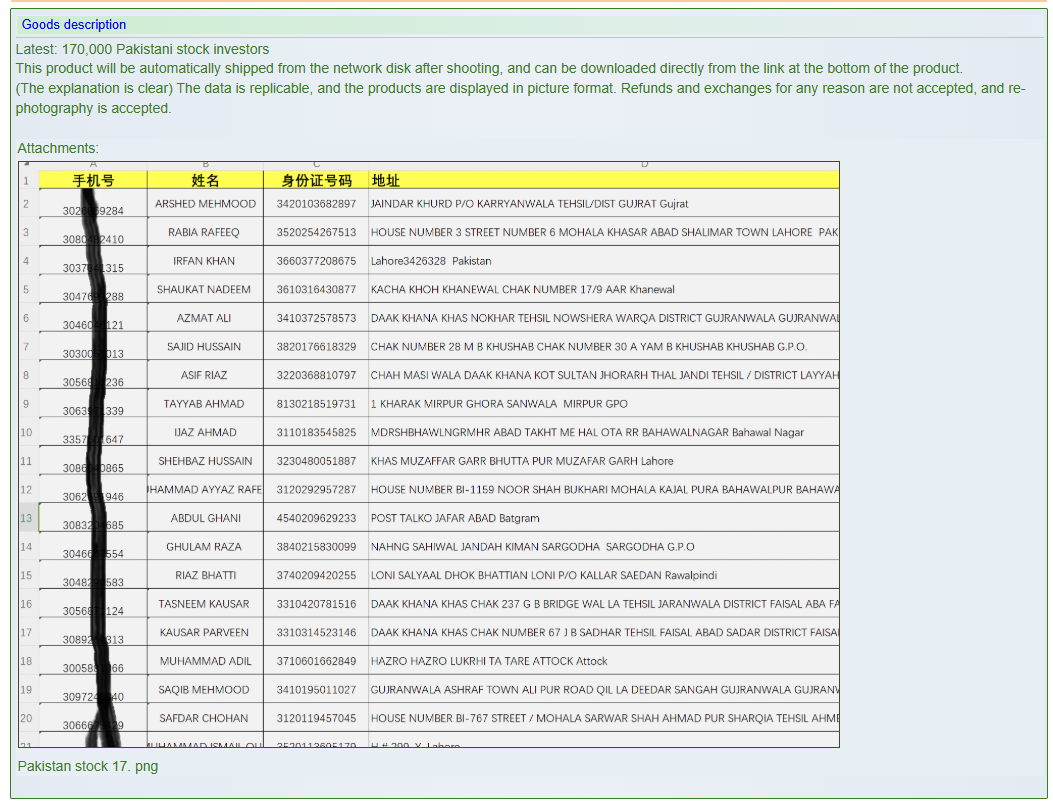 巴基斯坦涉嫌泄露股票投资者数据-xLab 威胁情报