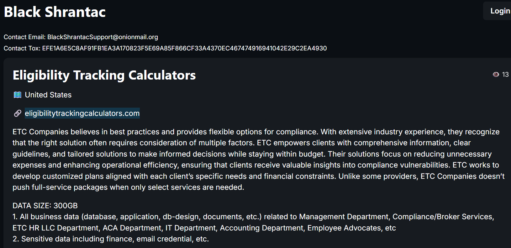 资格跟踪计算器成为BlackShrantac勒索软件的受害者-xLab 威胁情报