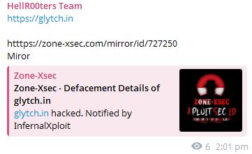 HellR00ters团队瞄准Glytch网站-xLab 威胁情报