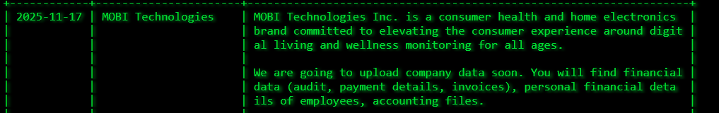 MOBI成为Akira勒索软件的受害者-xLab 威胁情报