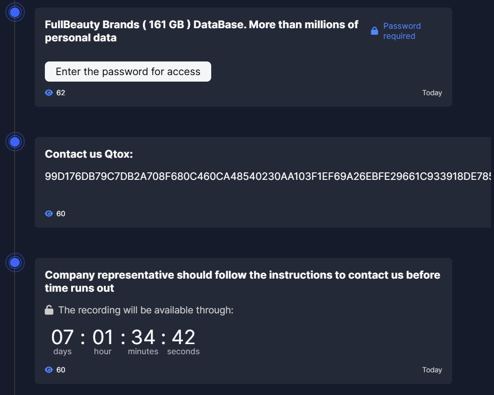 FULLBEAUTY Brands成为Everest勒索软件的受害者-xLab 威胁情报