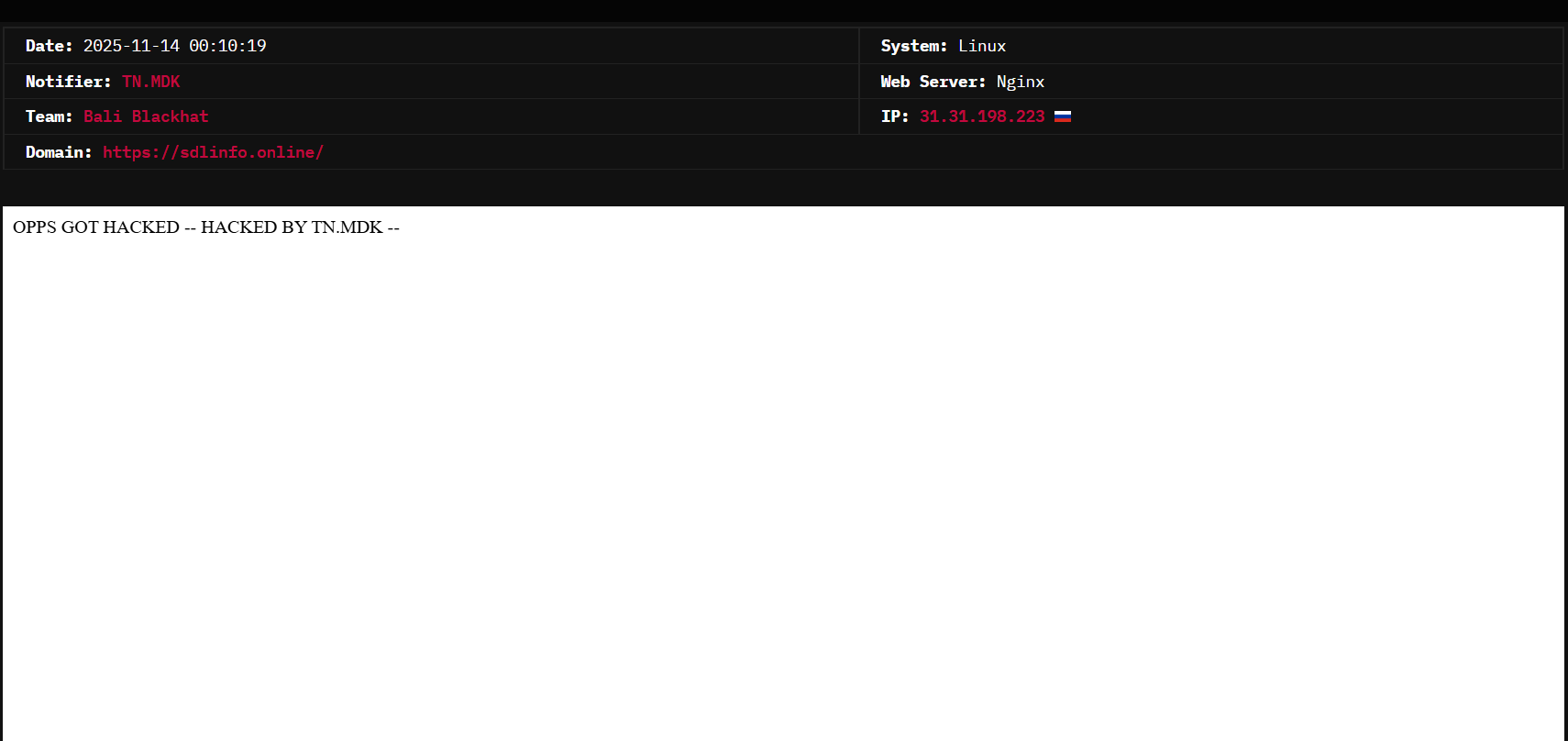 Bali Blackhat瞄准SDL Info网站-xLab 威胁情报