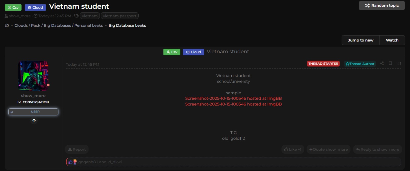 涉嫌泄露越方student数据-xLab 威胁情报