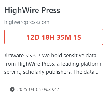 INC.Highwire Press成为HELLCAT勒索软件的受害者-xLab 威胁情报