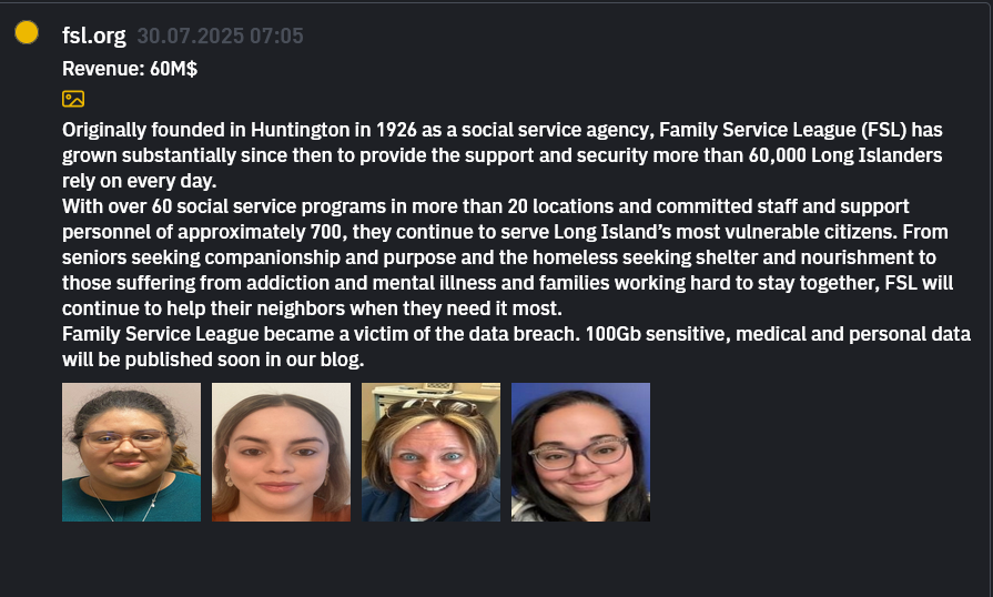 家庭服务联盟成为INC RANSOM勒索软件的受害者-xLab 威胁情报