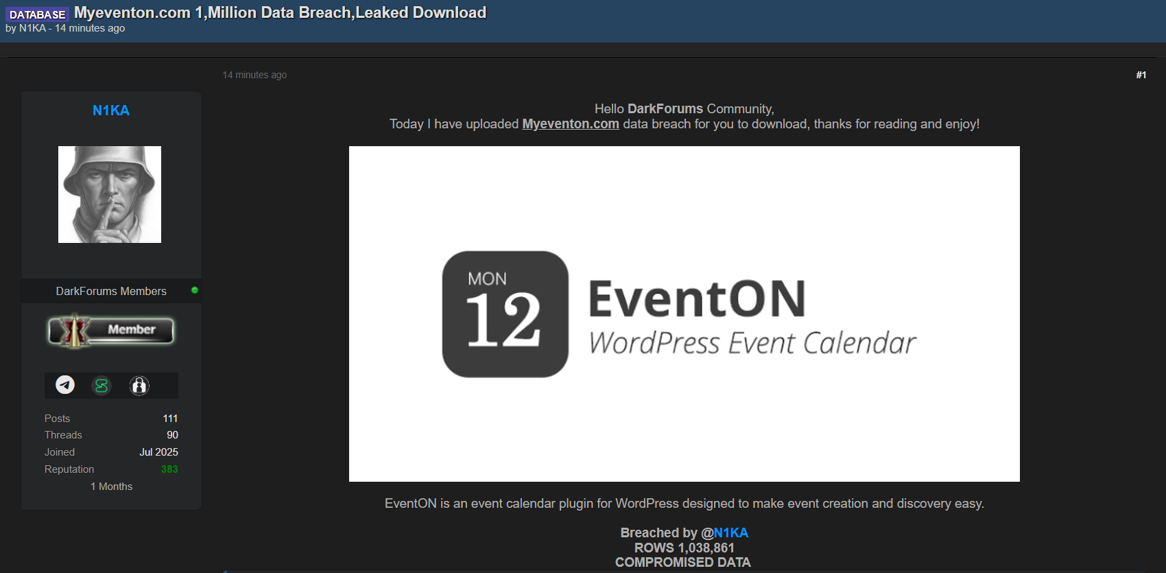 EventON涉嫌数据外泄-xLab 威胁情报
