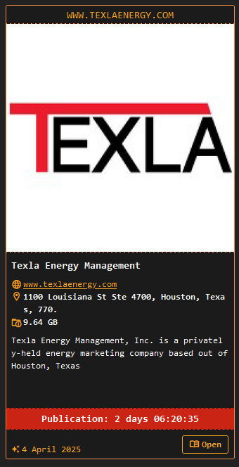 INC.Texla Energy Management成为DragonForce勒索软件的受害者-xLab 威胁情报