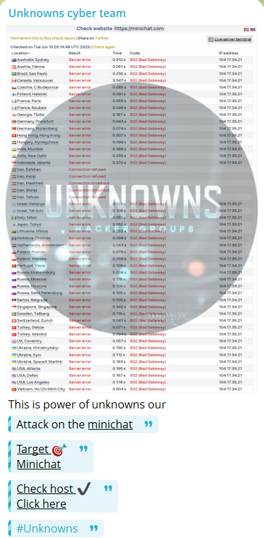 未知cyber团队瞄准Minichat网站-xLab 威胁情报