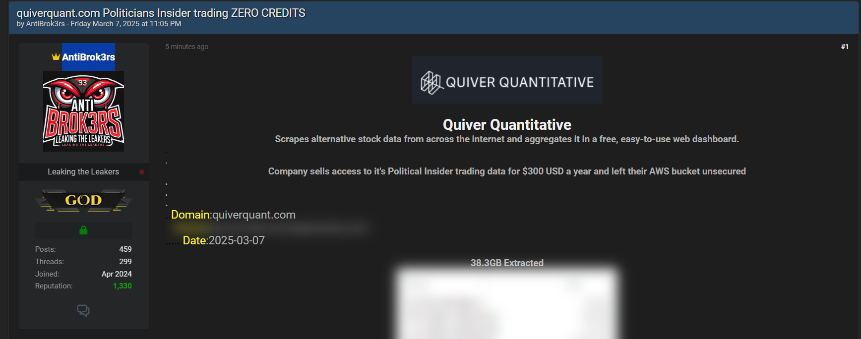 Quiver Quantitative涉嫌数据销售-xLab 威胁情报