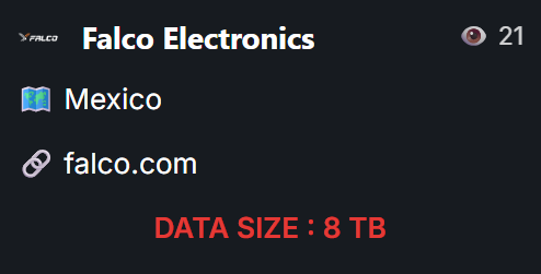 Falco Electronics成为BlackShrantac勒索软件的受害者-xLab 威胁情报